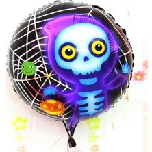 GV Home Mey Ithalat® Halloween Iskelet Hayalet Folyo Balon 18 Inç