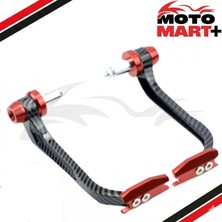 Motomart+ Ktm Duke 390 Karbon Desenli Kalın Manet Koruma Kırmızı MKTR1929
