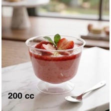 MGZ Ayaklı Kase 25 Adet Kapaksız 200 cc ,sunum Mika Ayaklı Tatlı Kasesi , Plastik Magnolya Kasesi , Puding Kasesi