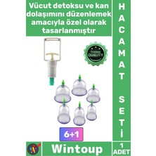 Wintoup #hacamatseti Klinik Hijyenik Vakumlu Pompalı Manuel Geleneksel Tıbbi Kupa Terapi 6'lı Hacamat Seti