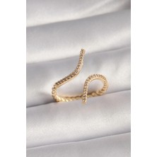 GV Home Mey Ithalat® Pirinç Gold Renk Zirkon Taşlı Kadın Yüzük