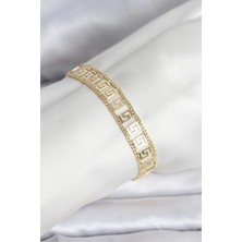 GV Home Mey Ithalat® 316L Çelik Gold Renk Labirent Model Kadın Bileklik