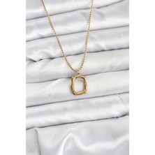 GV Home Mey Ithalat® 316L Çelik Zincir Gold Renk Model Kadın Kolye