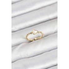 GV Home Mey Ithalat® Pirinç Gold Renk Kalpli Model Kadın Yüzük