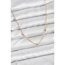 GV Home Mey Ithalat® cm Gold Renk Top Zincirli Kadın Kolye