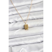 GV Home Mey Ithalat® 316L Çelik Zincir Gold Renk Minimal Kutup Yıldızı Model Kadın Kolye