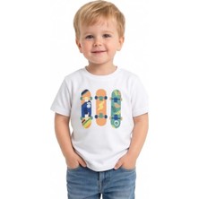 Difa Kids Erkek Çocuk Basic Tişört Kısa Kollu Bisiklet Yaka