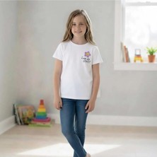 Difa Kids Kız Çocuk Basic Tişört Kısa Kollu Bisiklet Yaka