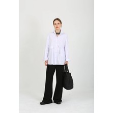Des Concept Kadın Beli Büzgülü Oversize Gömlek