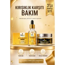 Tubalife 3'lü Kırışıklık Karşıtı Set Kırışıklık Kremi, Botoks Etkili - 24K Altın Parçacıklı Serum ve Sabun