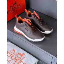Evlium Hermes Bouncing Model Hakiki Deri Detaylı Fileli Erkek Sneaker Spor Ayakkabı