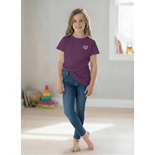 Difa Kids Kız Çocuk Basic Tişört Kısa Kollu Bisiklet Yaka