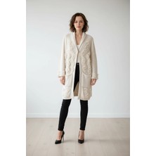 Des Concept Kadın Püsküllü Uzun Oversize Triko Hırka