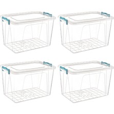 Empressco 30L Saklama Kabı Seti, 4'lü, Kilitli, Güvenli, Dayanıklı, Pratik Kullanım