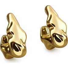 Ma Reine Gold Tasarımlı Taşlı Minimalist Küpe