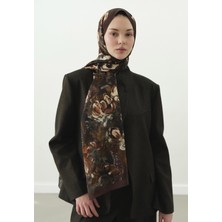 Fresh Scarfs Madeleine Desenli Pamuk Viskon Şal Kahve