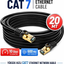 Anktek 20 Metre Cat7 Internet Ağ Kablosu 10 Gbps 600 Mhz Utp Ftp Patch Lan Ethernet Cable