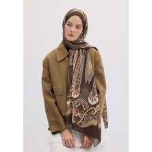 Fresh Scarfs Evrin Desen Şal Kahve