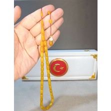Sıkma Kehribar Tesbih Halil Koçak Usta Yapımı ve Imzalı
