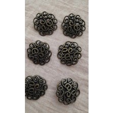 ILCARE Antık Sarı Metal Düğme 2 mm 6 Adet