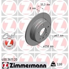Zimmermann Zımmermann 400.3611.20 - Fren Dıskı Arka Mercedes W168 W414
