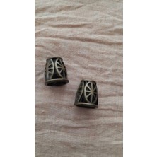 ILCARE Antık Sarı Metal Bagucu 10X12 mm 2 Adet