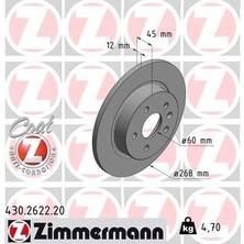 Zimmermann Zımmermann 430.2622.20 - Arka Fren Aynası Astra J 09 Mokka 13 Cruze 09 Aveo 11 Trax 12 268.5X12X5DL Dolu 5690