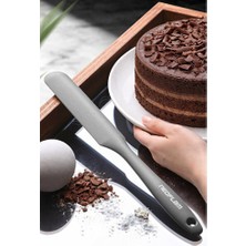Empressco Ince Silikon Pasta Spatulası, Esnek ve Dayanıklı, Gri