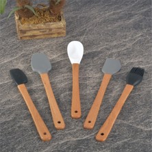 Empressco Yumuşak Silikon Spatula ve Kaşık Seti, 5 Parça, Dayanıklı ve Kullanışlı