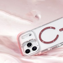 Kupa iPhone 17 Pro Max Kılıf Kamera Korumalı Kenarları Parlak Taş Şeffaf Darbe Emici Silikon Kapak