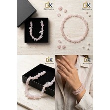 DLK Creative Pembe Kuvars (Aşk Taşı) Kırık Doğal Taş Bileklik