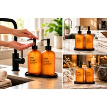 Lavin Premium 2’li Amber Cam Hands& Dıshes Sıvı Sabunluk Seti