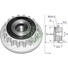 Ina 535011810 - Alternatör Kasnağı Klima Kaplini Transporter T5 2.5 Td-Touareg 2.5 Tdı Axd-Bpj