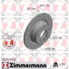 Zimmermann Zımmermann 150.3429.52 - Fren Dıskı Arka Bmw E81 E87 E90 Havalı Delikli