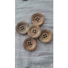ILCARE Tahta Agaç Düğme 32 mm 5 Adet
