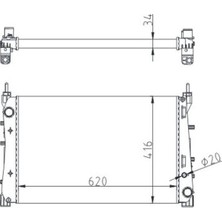 Valeo 733109 - Radyatör Fıat Lınea 1.3 D 2007