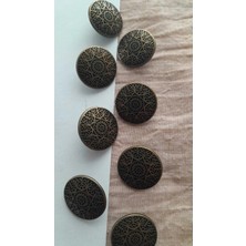 ILCARE Antık Sarı Metal Düğme 178 mm 8 Adet