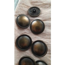 ILCARE Antık Sarı Metal Düğme 24 mm 6 Adet