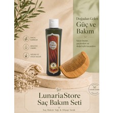  lunariastore saç bakım seti – 16 yağ ıçeren gençay saç bakım yağı (100 ml) ve ahşap tarak