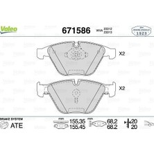 Valeo 671586 - Fren Balatası On Bmw E60 E65 E90 E92 E93 E84