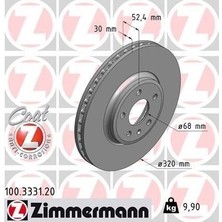 Zimmermann Zımmermann 100.3331.20 - Ön Fren Aynası Havalı A4-A4 Avant 1.8 Tfsı/2.0 Tfsı/2.0 Tdı/2.7 Tdı/3.0 Tdı/3.2 Fsı