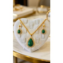 Zümra Store Otantik Damla Model Hürrem Kolye -Küpe Seti