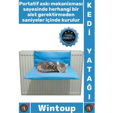 Wintoup #kediyatağı Konforlu Yumuşak Rahat Kumaş Pratik Sağlam Kalorifer Askılı Şık 45X32X3 cm Kedi Yatağı