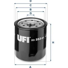 Ufi Ufı 2325300 - Yağ Filtresi Toyota Aurıs Corolla 1.4l 1ndtv NDE120 NDE150 02-09 / Yarıs 1.4l 1ndtv NLP90 06-09 / Hılux 2.