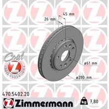 Zimmermann Zımmermann 470.5402.20 - Fren Dıskı On Mercedes Cıtan W415 12 21 . Renault Kangoo Iı 08