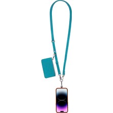 BloominBag Léona Lagoon Turquoise Telefon Askısı ve Kartlıklı Cüzdan Seti