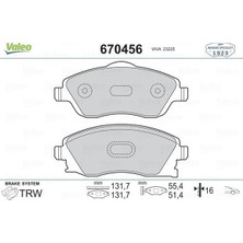 Valeo 670456 - Ön Balata Combo C-Corsa C 1.3-1.7 Cdtı 01 Merıva 03 Tıgra 04