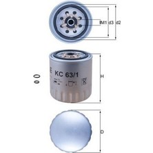 Mahle KC63.1D - Yakıt Fıltresı Mercedes OM601 W201 W202 W124 W210 W461 W638 B901 B904