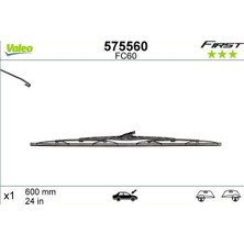 Valeo 575560 - Silecek Süpürgesi 60CM X1 Normal Tip First Üniversal