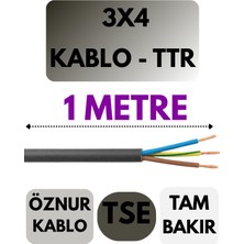 Avarson Öznur 3x4 Ttr Kablo Metre Seçenekli (Siyah)